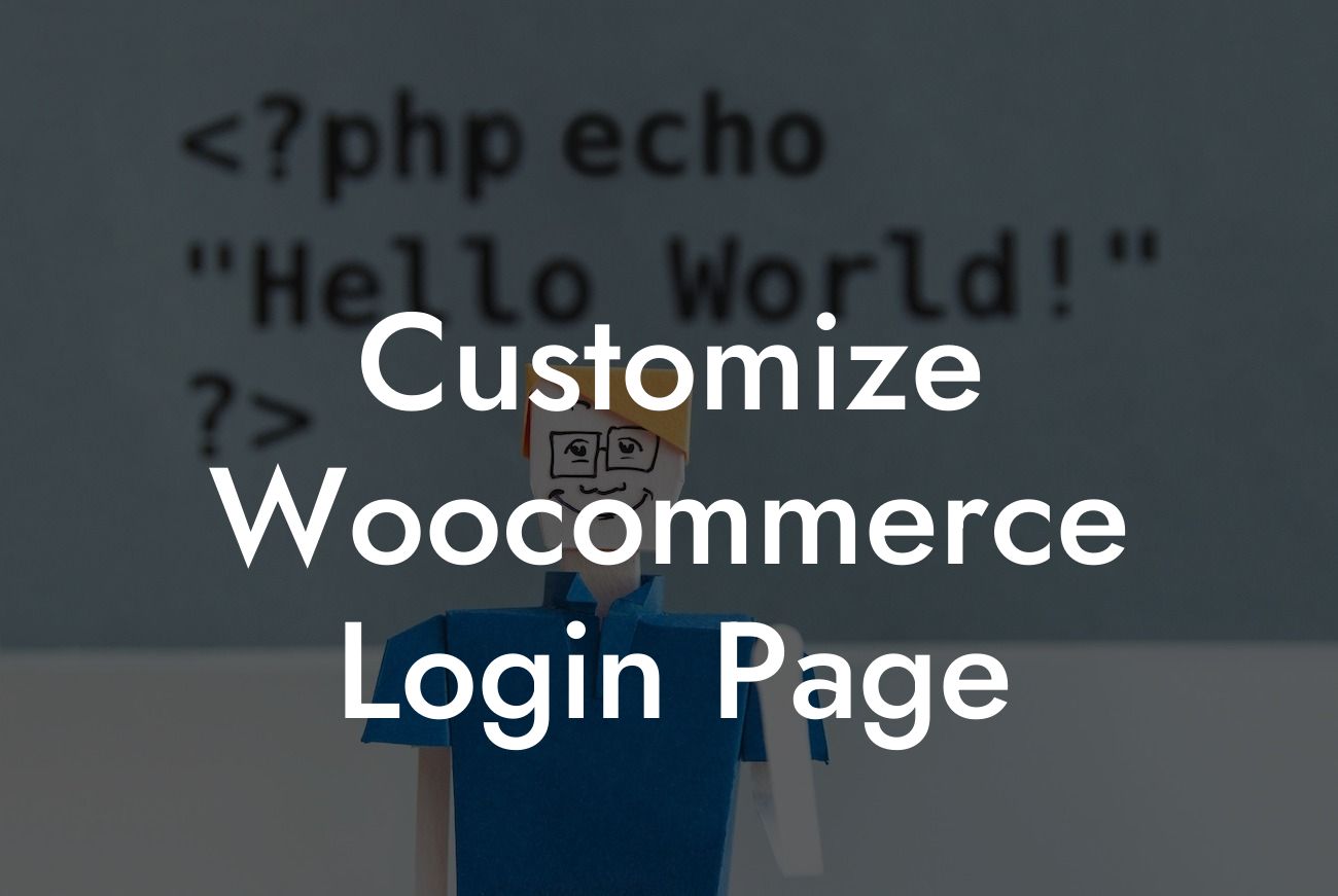 Customize Woocommerce Login Page