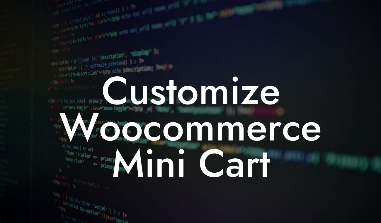 Customize Woocommerce Mini Cart