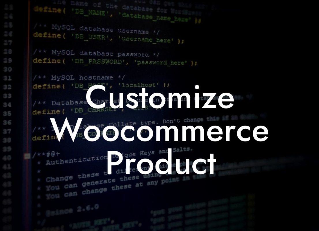 Customize Woocommerce Product