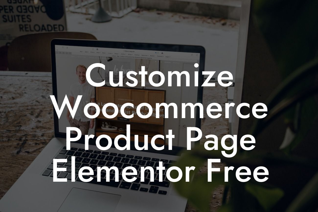 Customize Woocommerce Product Page Elementor Free