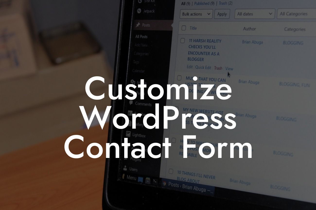 Customize WordPress Contact Form