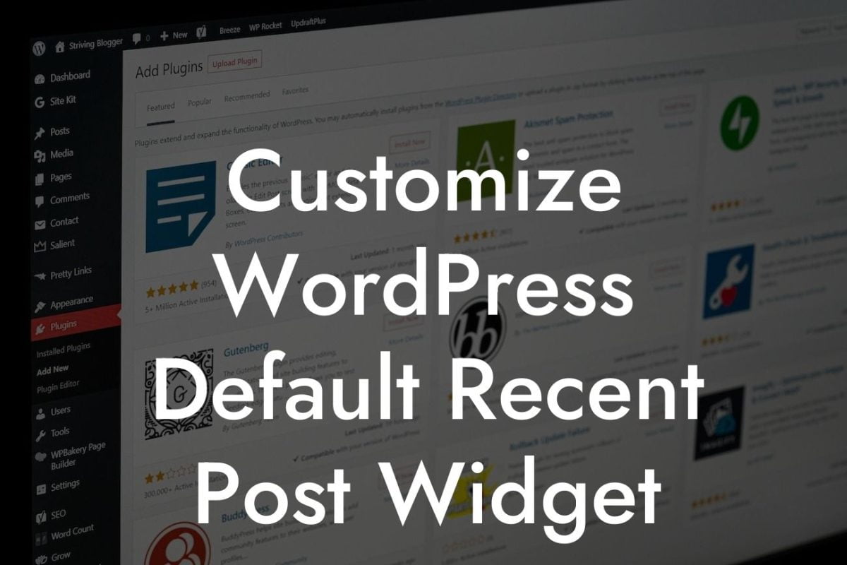 Customize WordPress Default Recent Post Widget