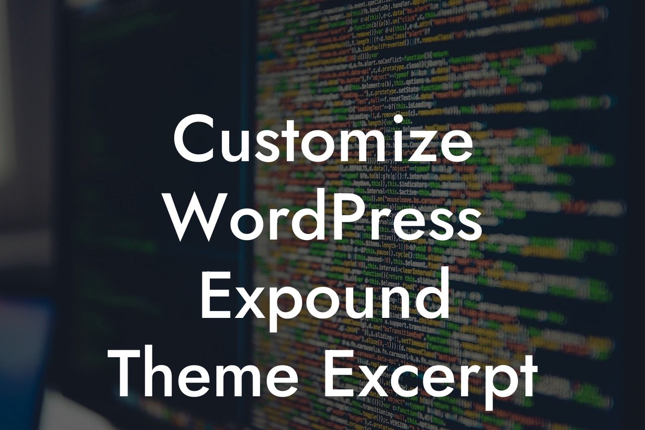 Customize WordPress Expound Theme Excerpt