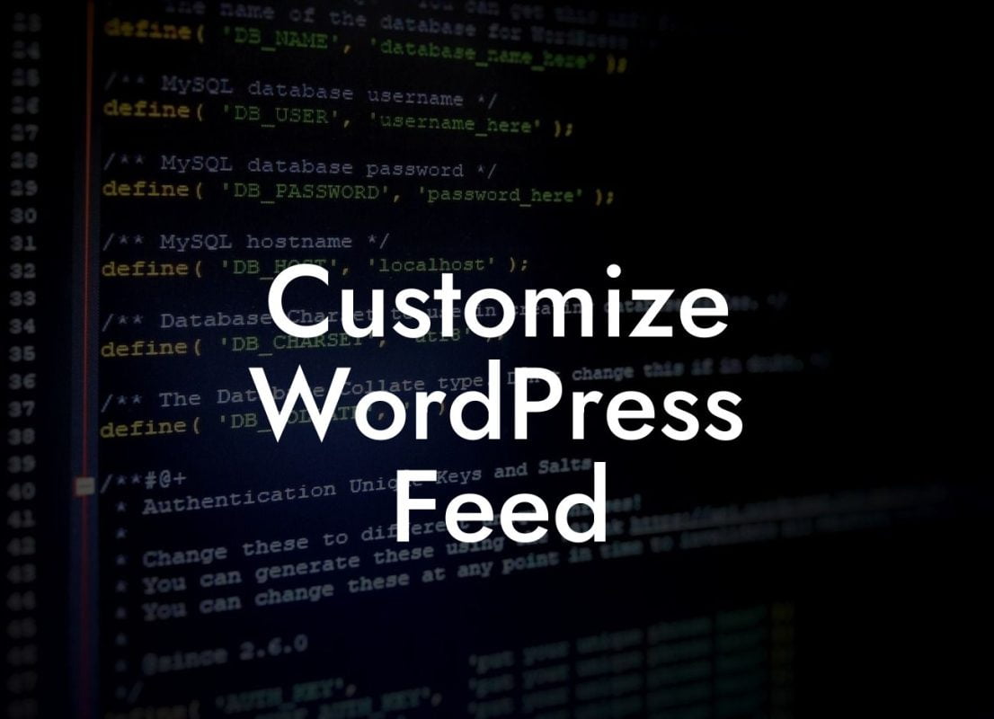 Customize WordPress Feed