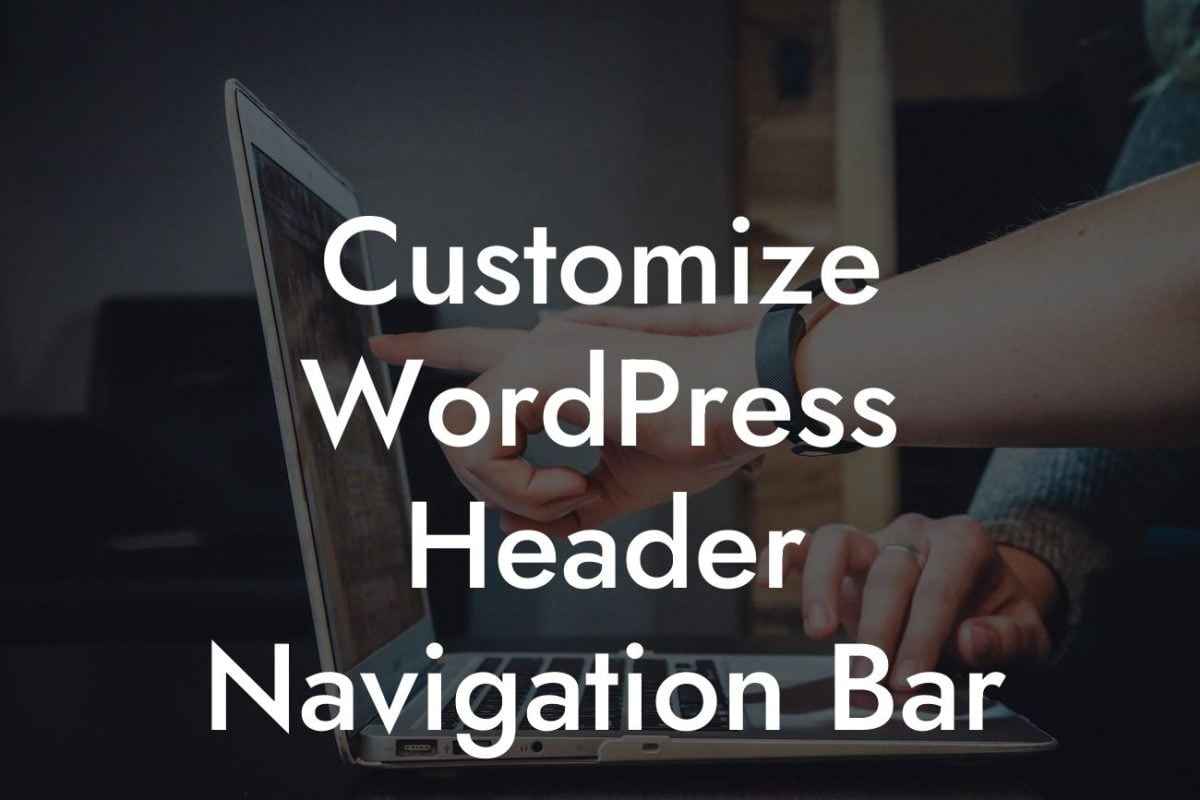 Customize WordPress Header Navigation Bar