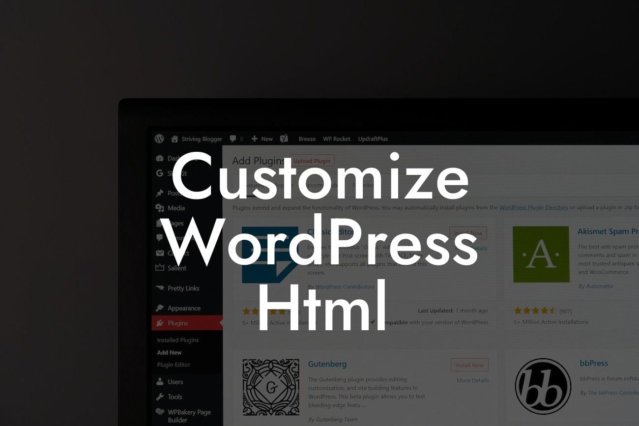 Customize WordPress Html