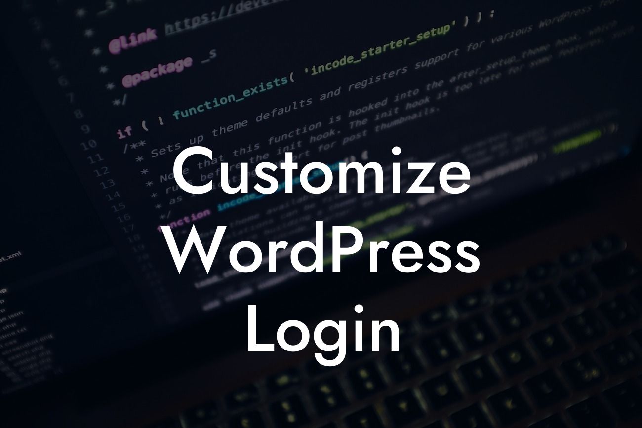 Customize WordPress Login