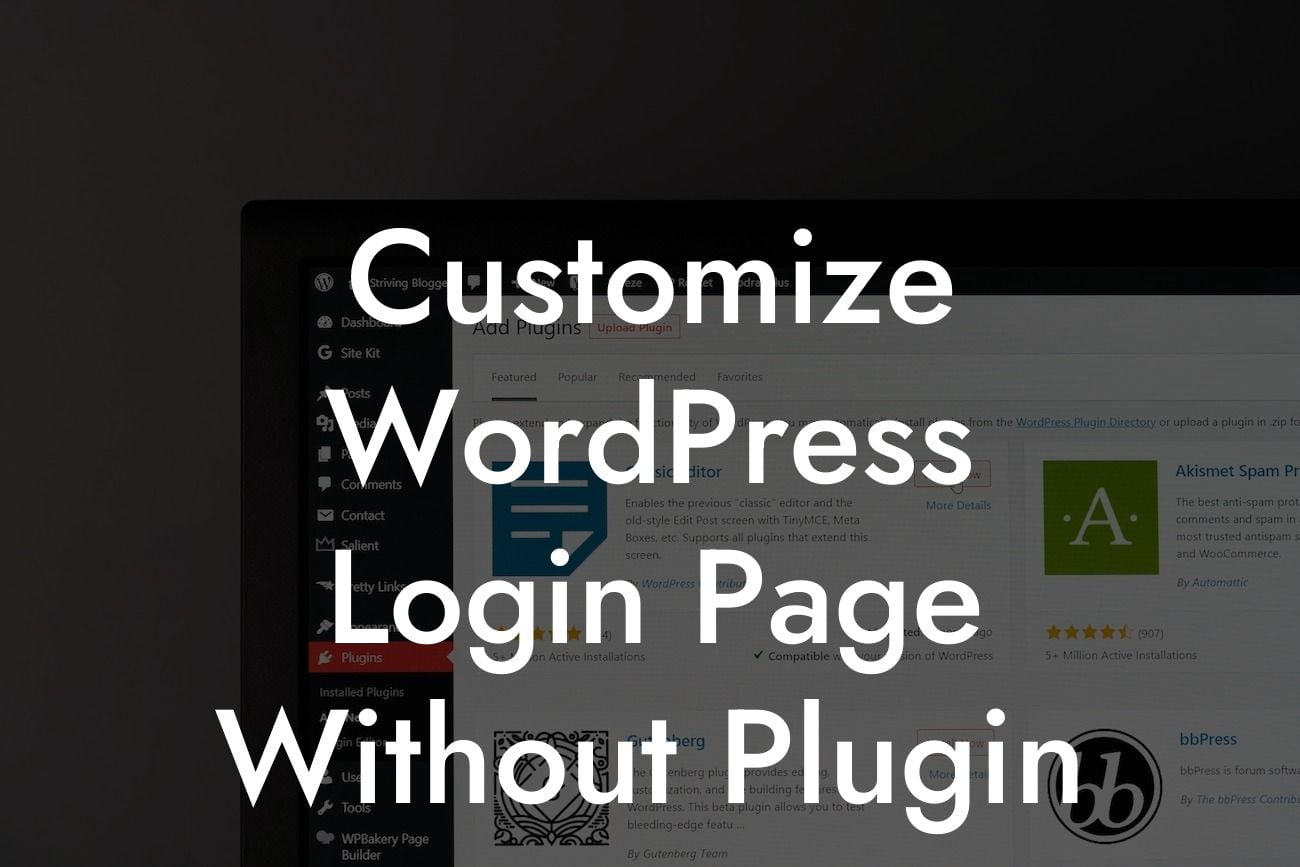 Customize WordPress Login Page Without Plugin