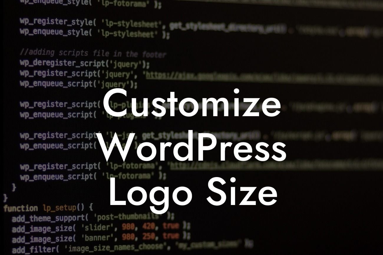 Customize WordPress Logo Size