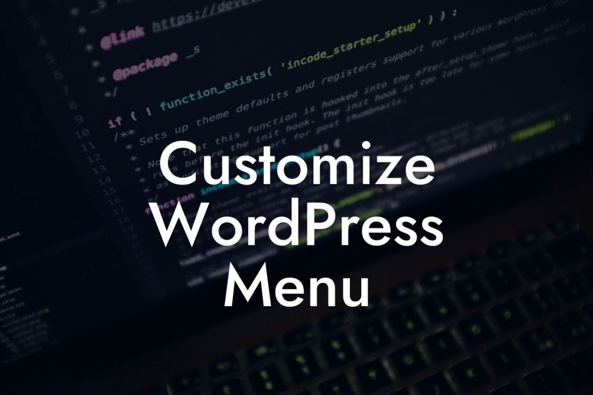 Customize WordPress Menu