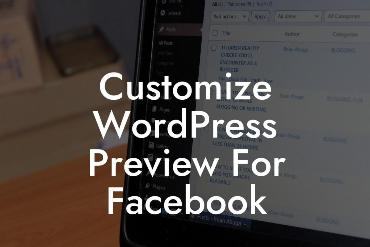 Customize WordPress Preview For Facebook