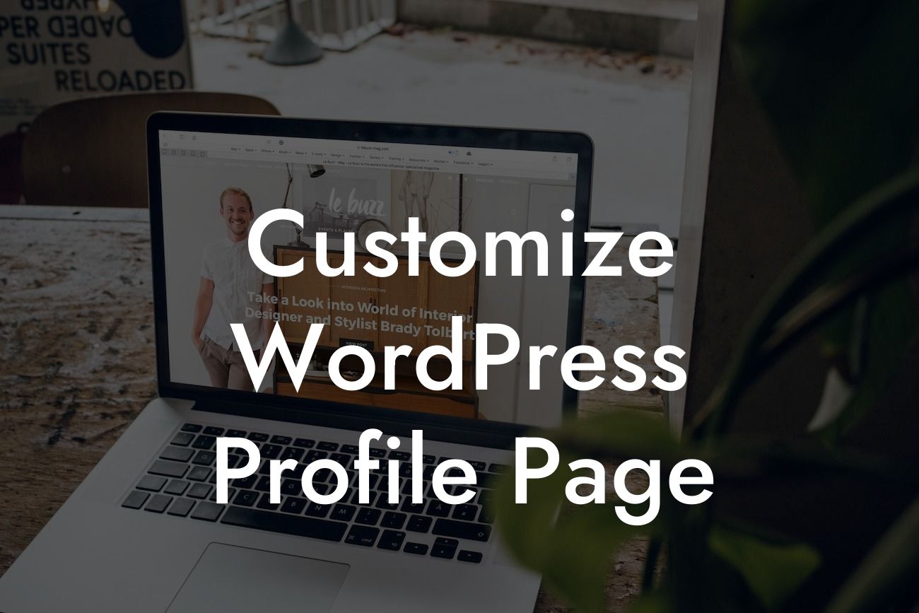 Customize WordPress Profile Page