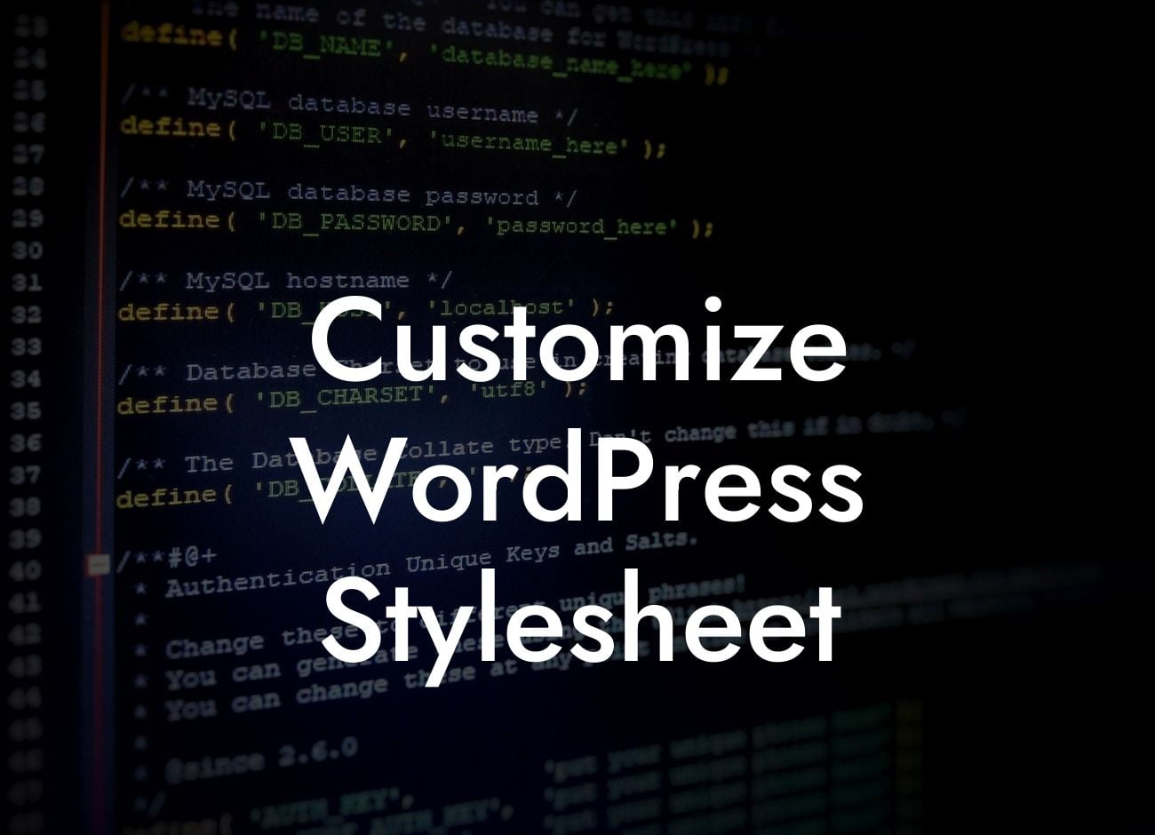 Customize WordPress Stylesheet