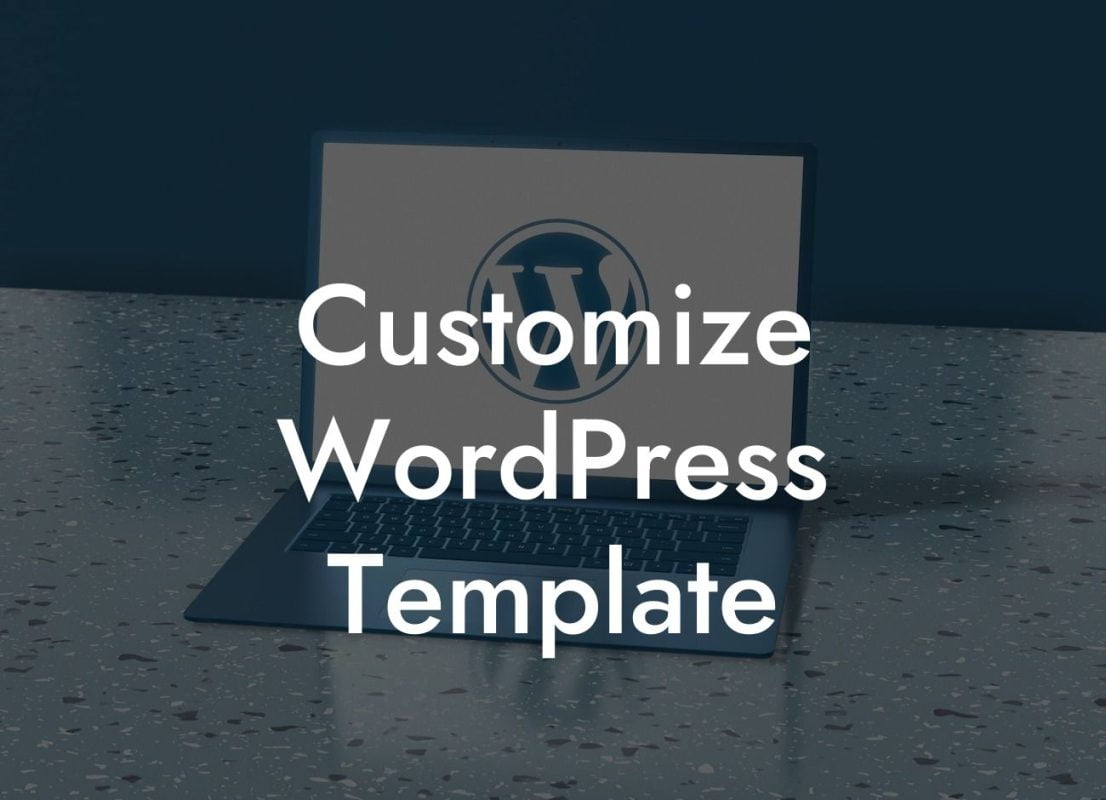 Customize WordPress Template