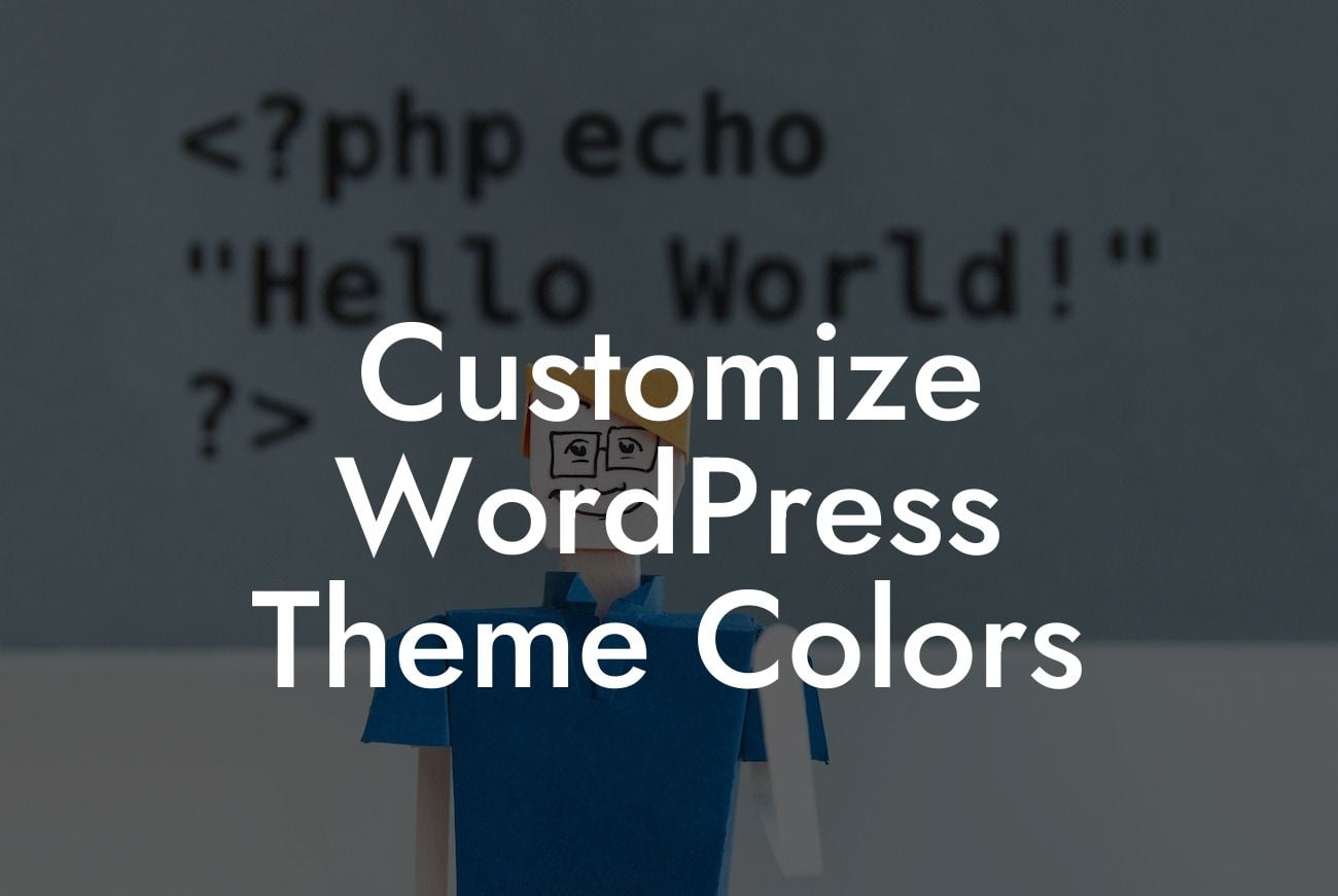 Customize WordPress Theme Colors