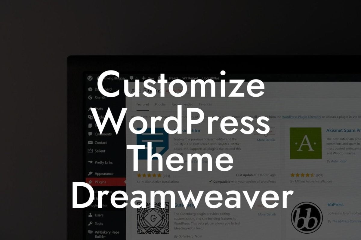 Customize WordPress Theme Dreamweaver