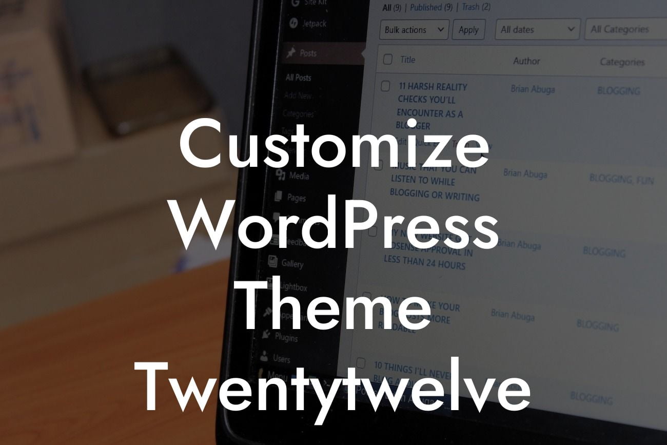 Customize WordPress Theme Twentytwelve