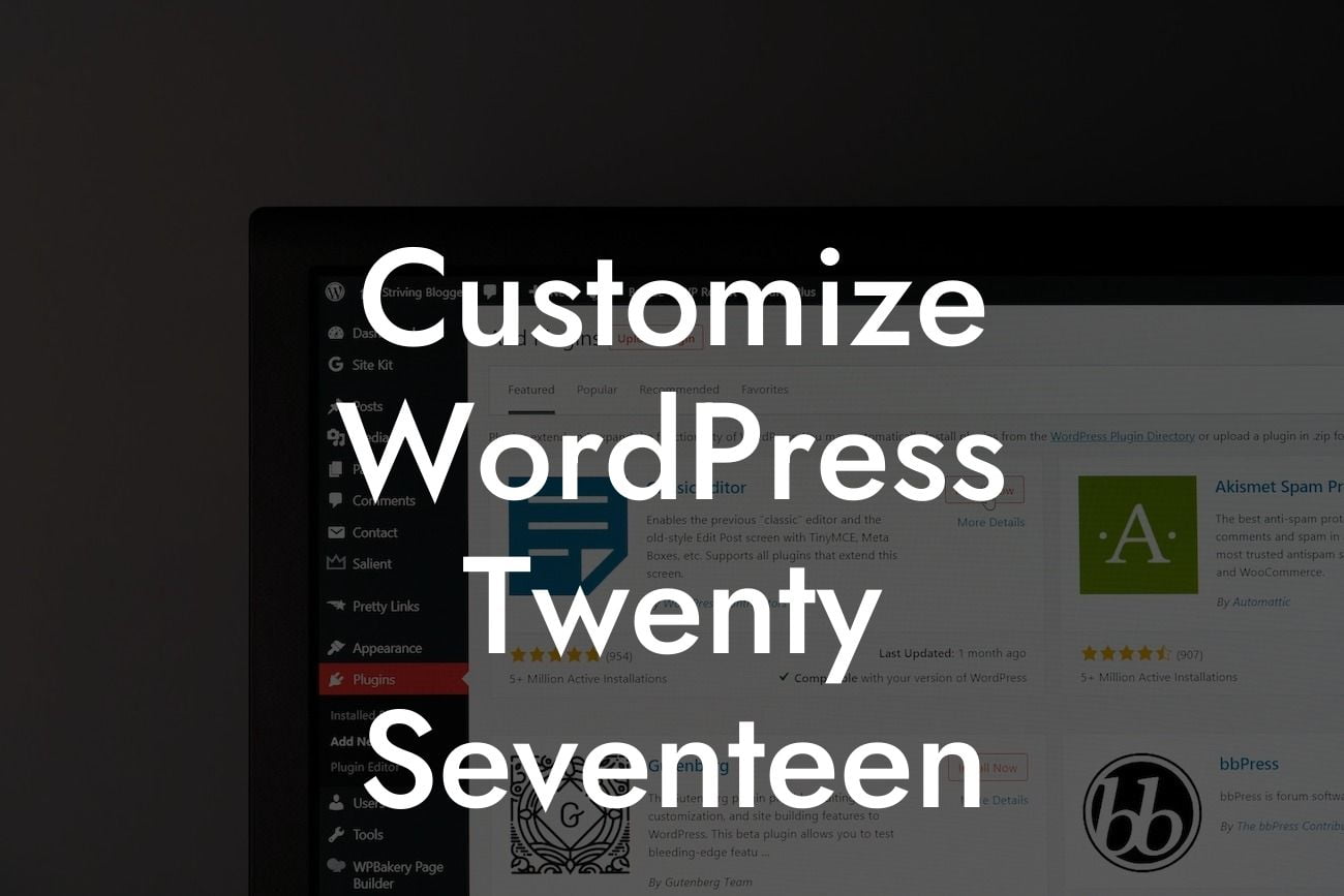 Customize WordPress Twenty Seventeen