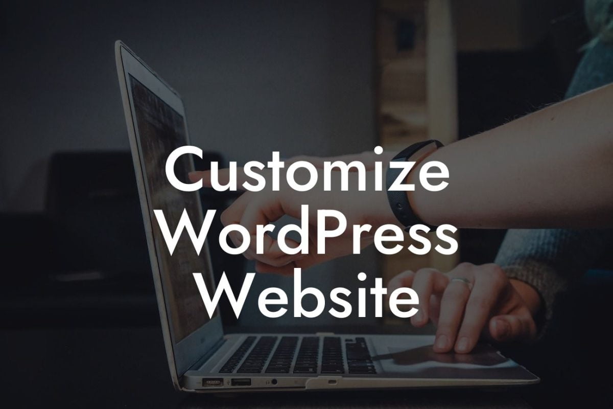 Customize WordPress Website