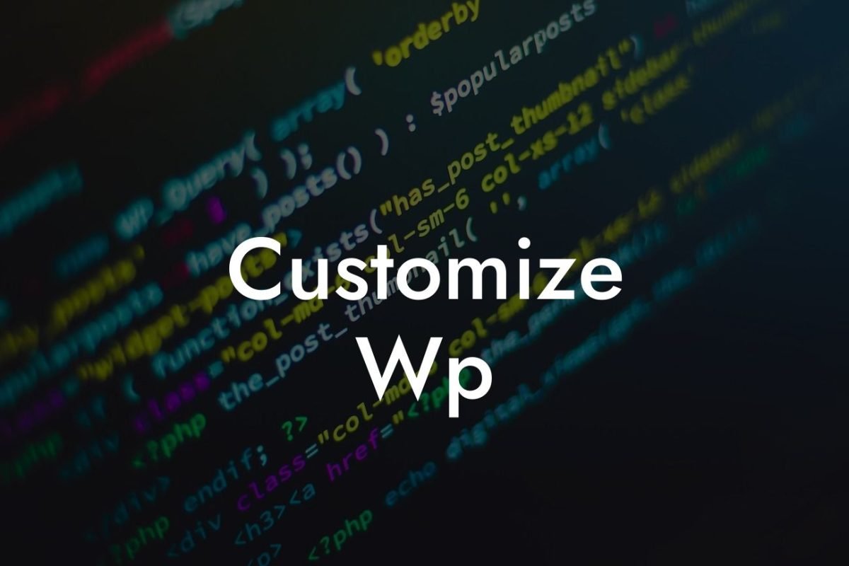 Customize Wp