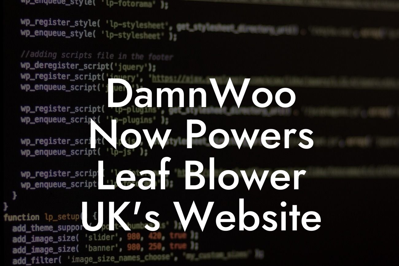 DamnWoo Now Powers Leaf Blower UK's Website