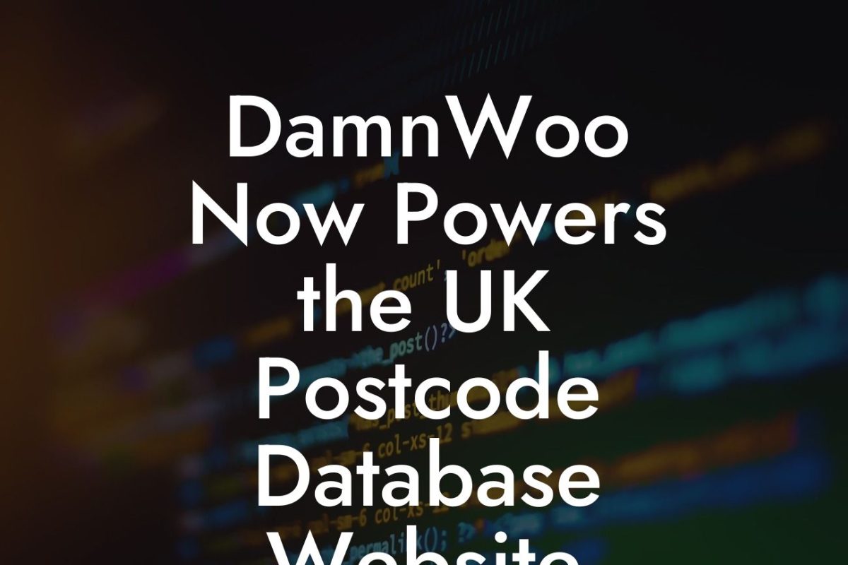 DamnWoo Now Powers the UK Postcode Database Website