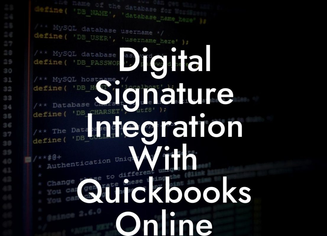 Digital Signature Integration With Quickbooks Online