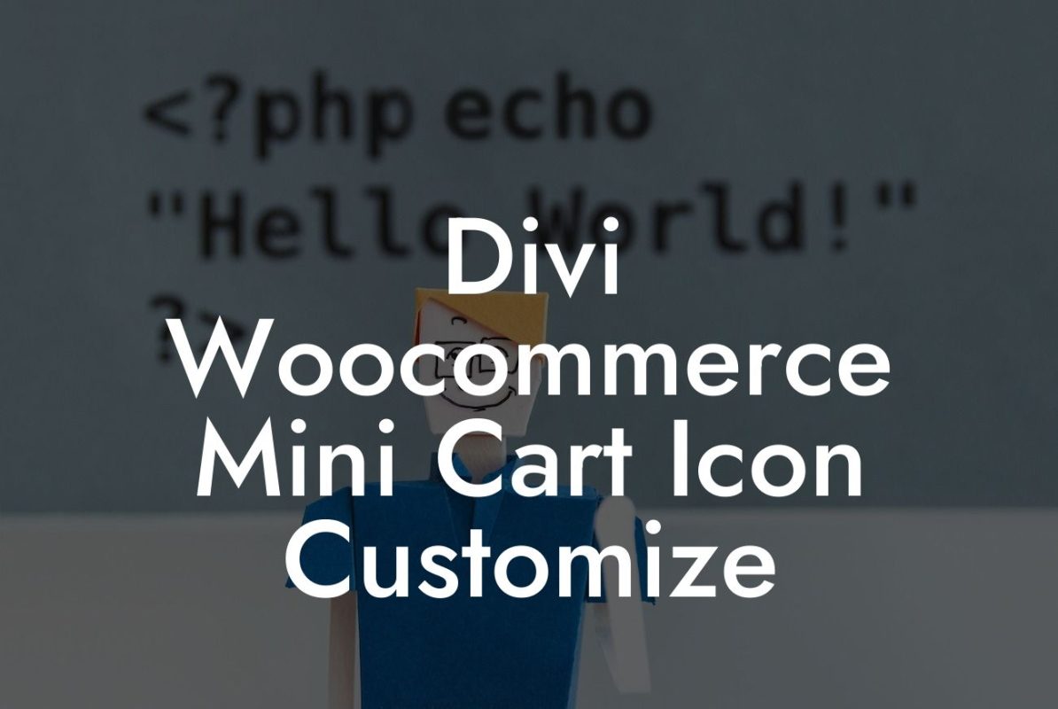 Divi Woocommerce Mini Cart Icon Customize