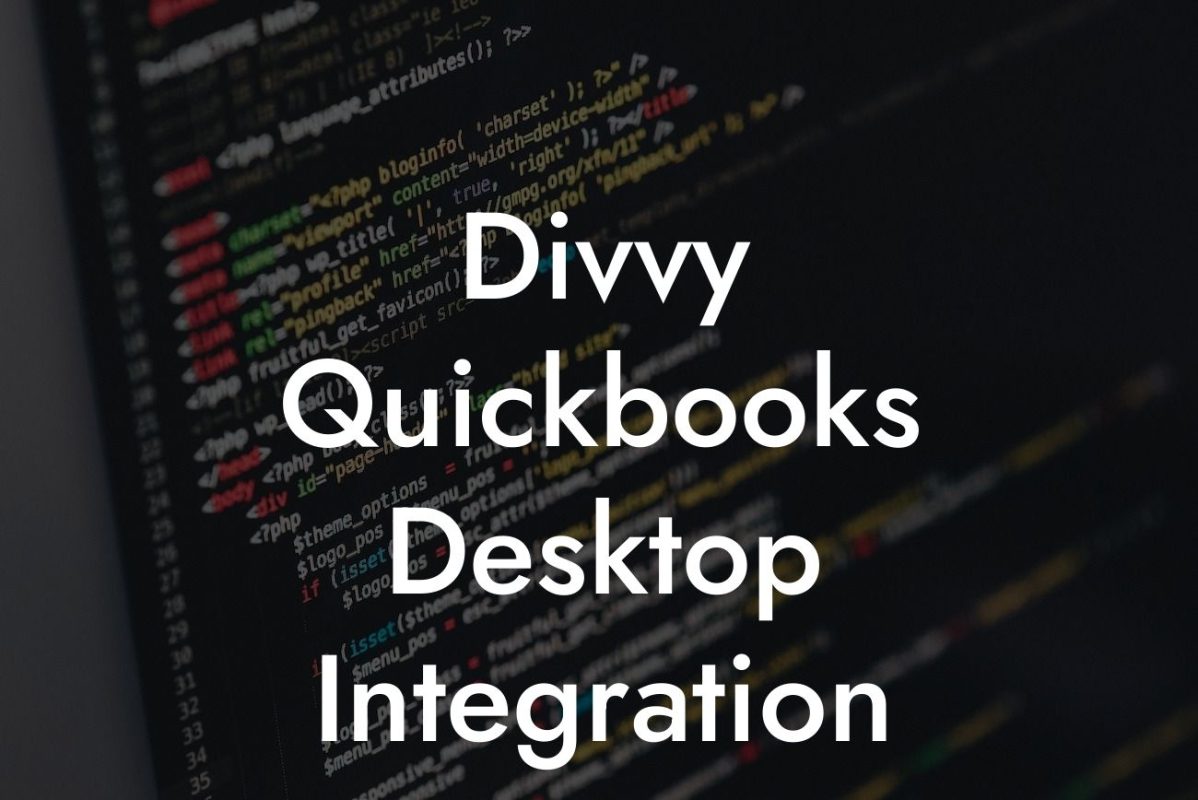 Divvy Quickbooks Desktop Integration