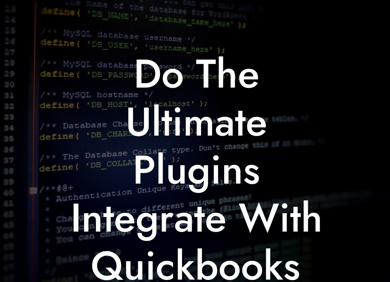 Do The Ultimate Plugins Integrate With Quickbooks