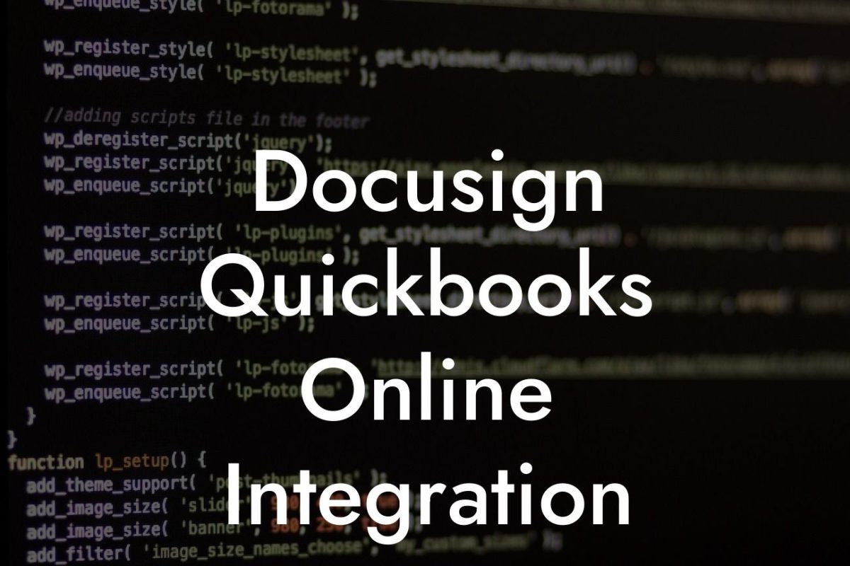 Docusign Quickbooks Online Integration