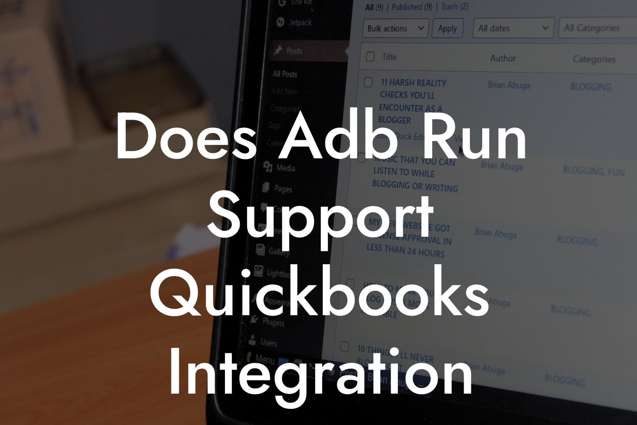 Does Adb Run Support Quickbooks Integration