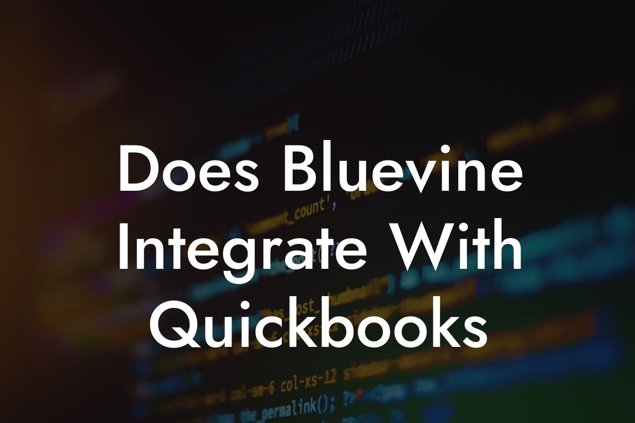 Does Bluevine Integrate With Quickbooks