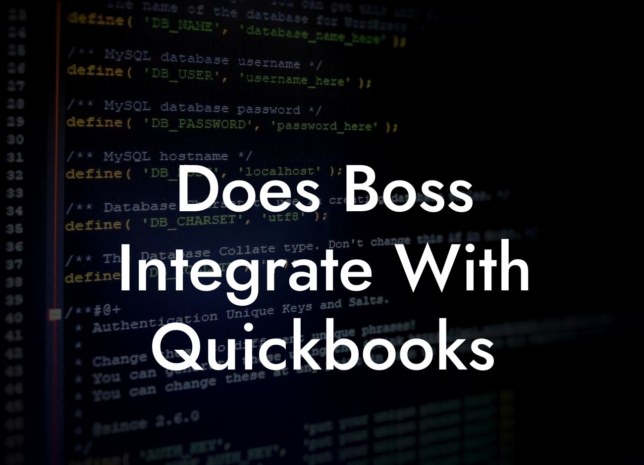 Does Boss Integrate With Quickbooks