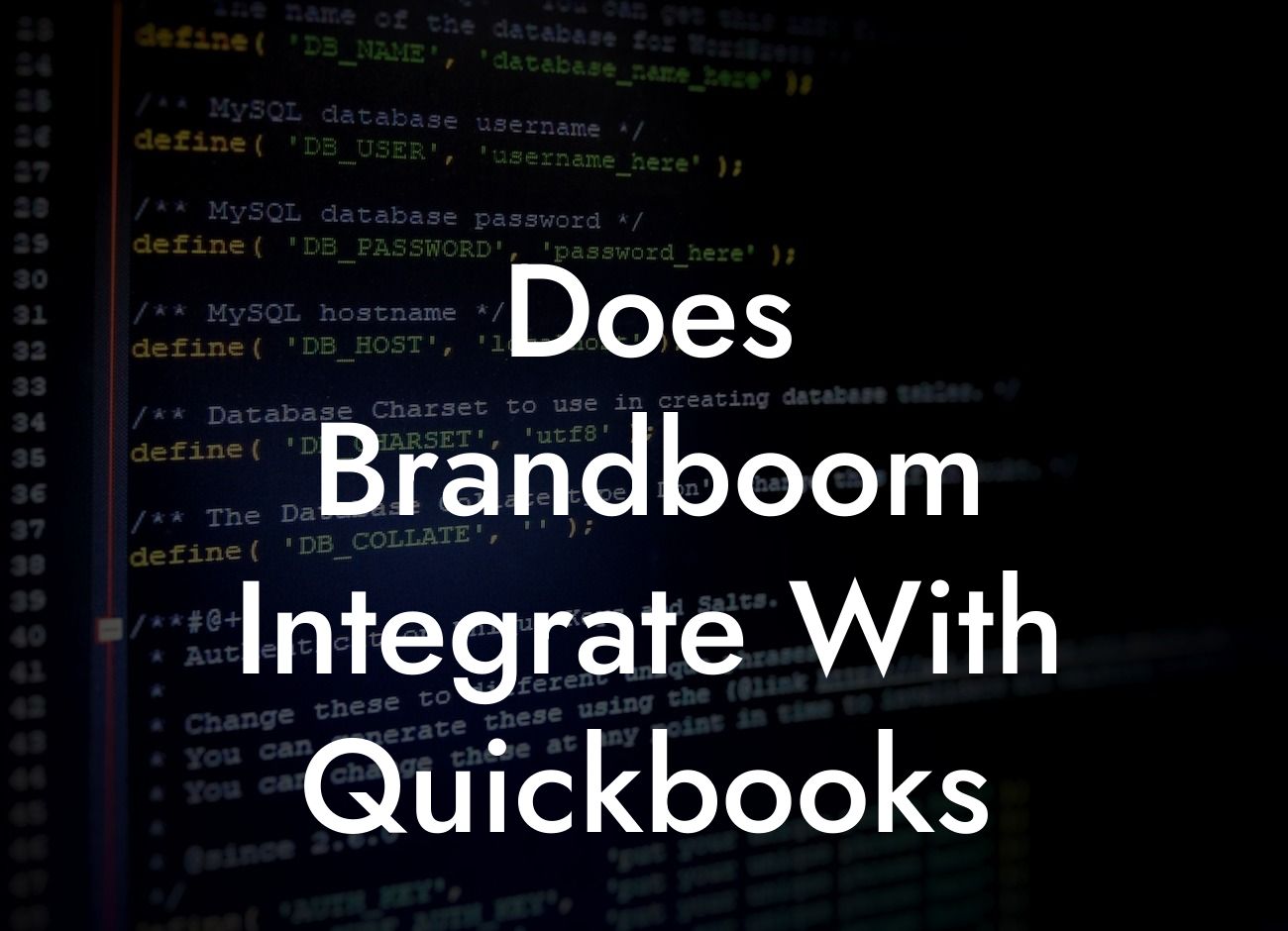 Does Brandboom Integrate With Quickbooks