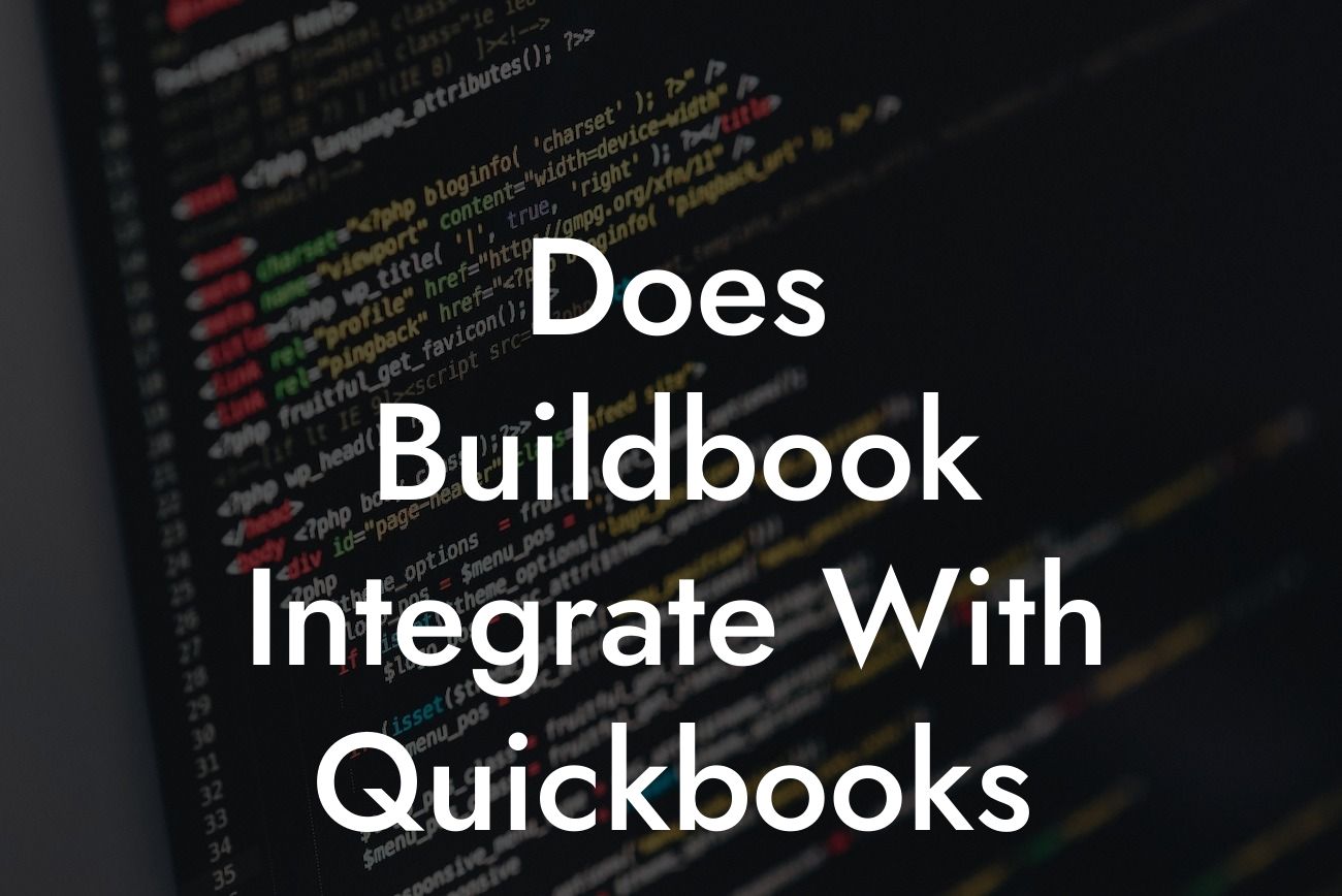 Does Buildbook Integrate With Quickbooks