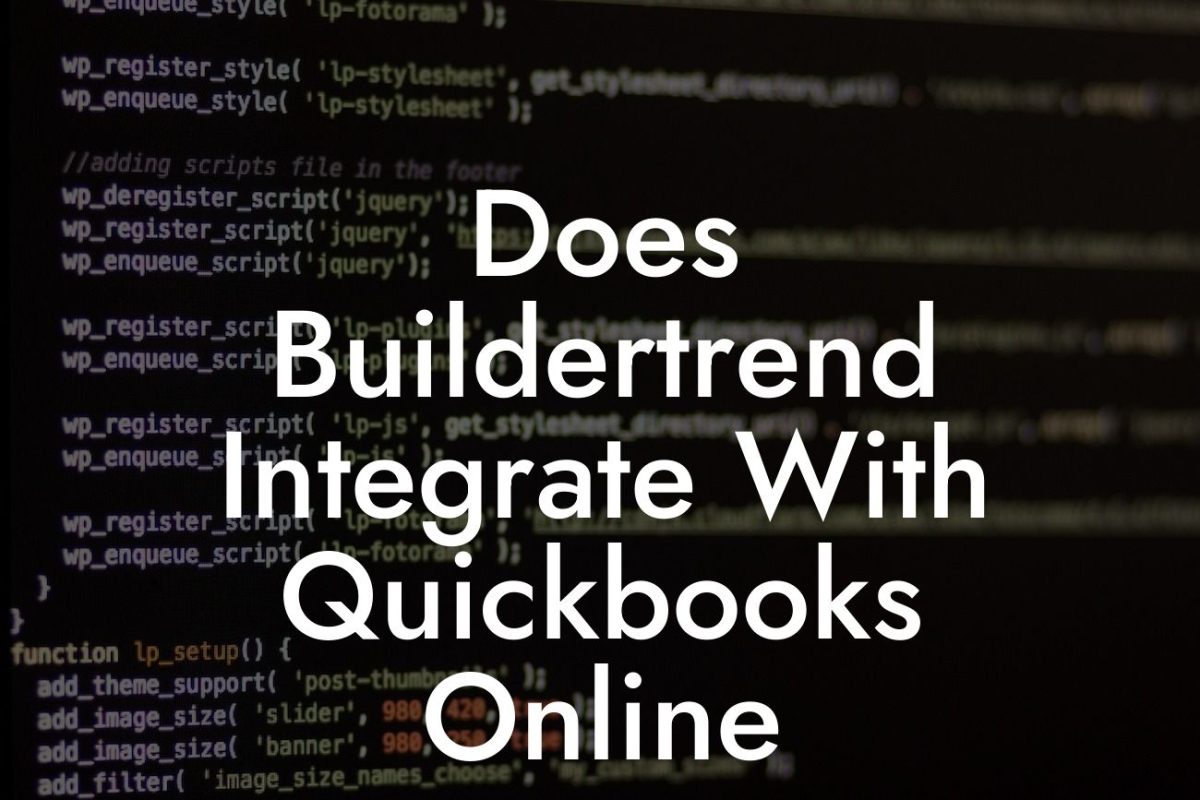 Does Buildertrend Integrate With Quickbooks Online