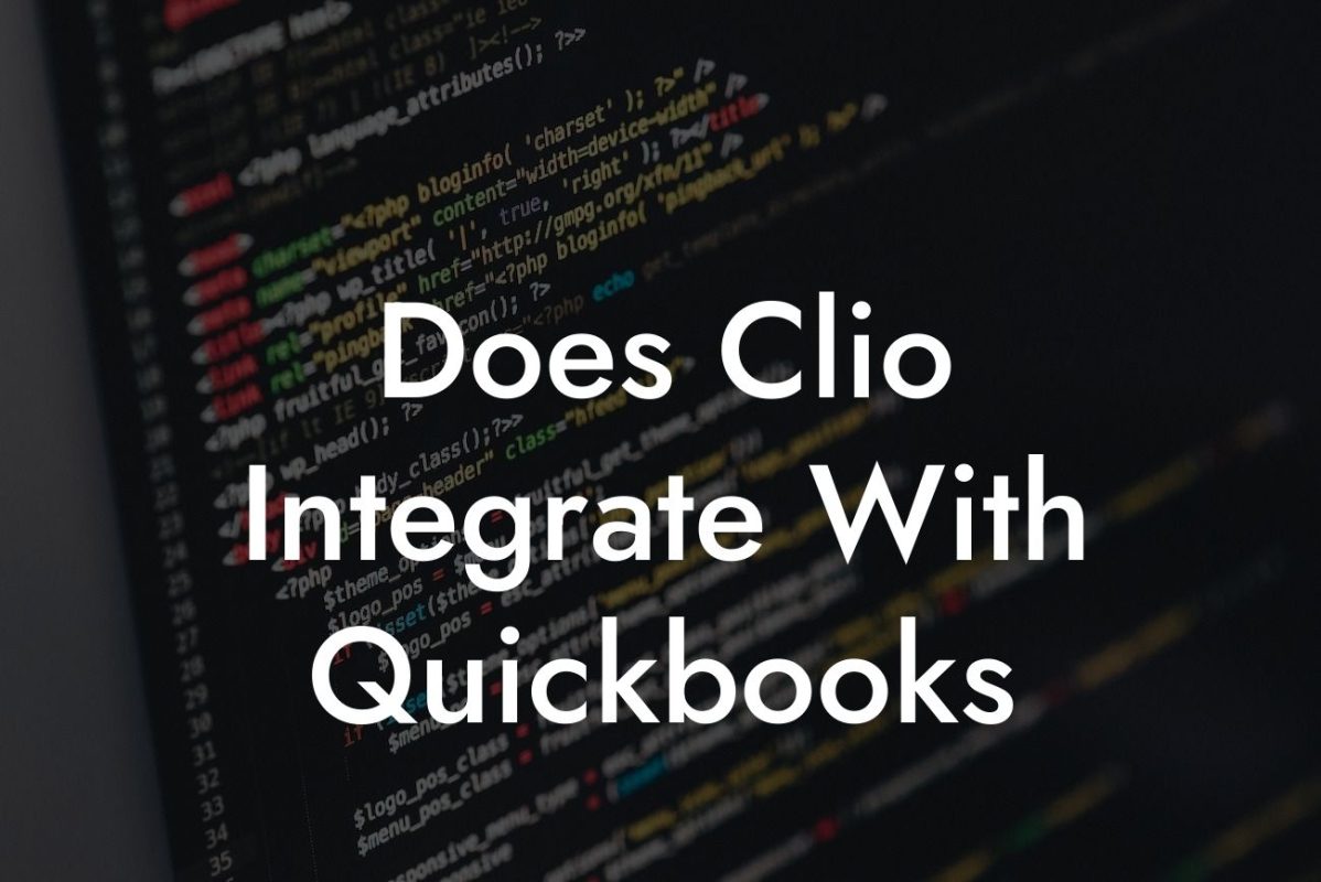 Does Clio Integrate With Quickbooks