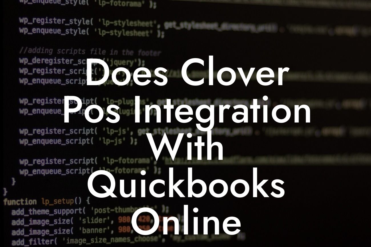 Does Clover Pos Integration With Quickbooks Online