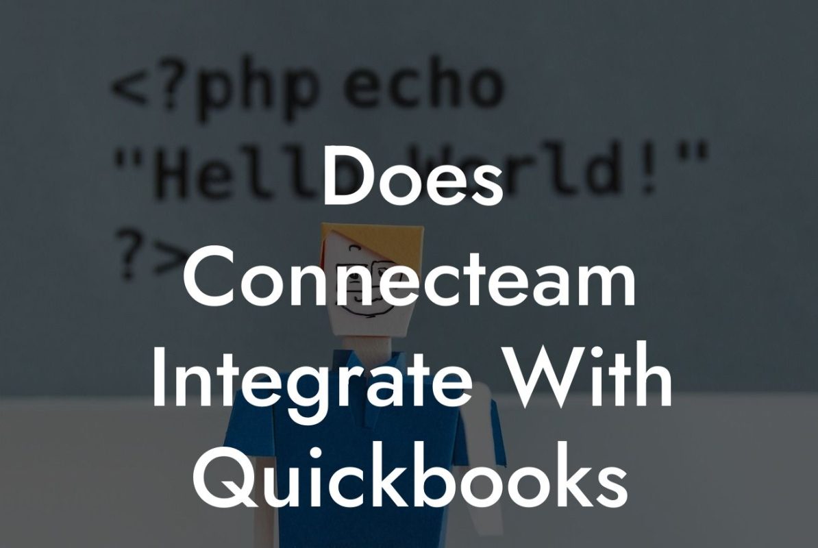 Does Connecteam Integrate With Quickbooks