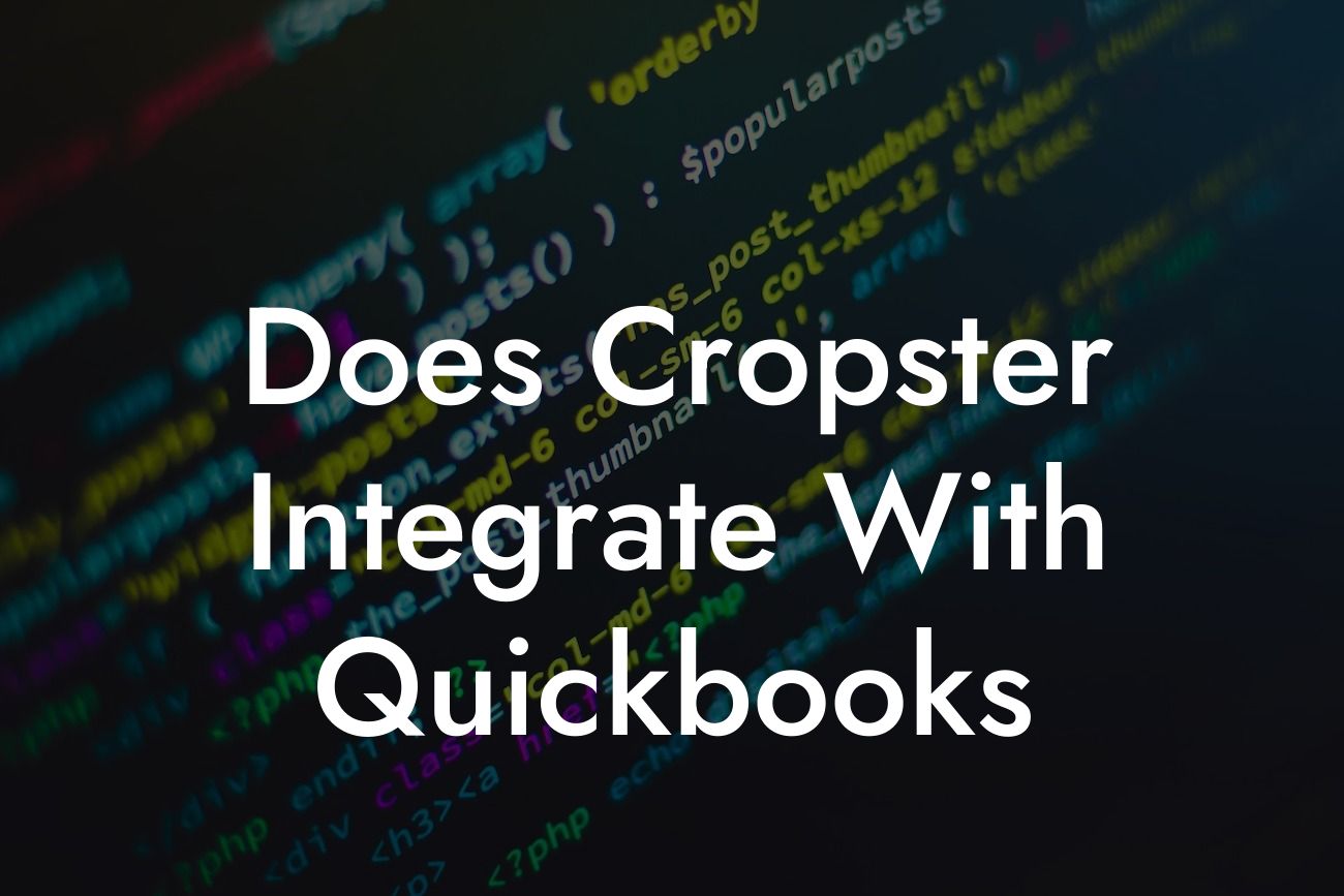 Does Cropster Integrate With Quickbooks