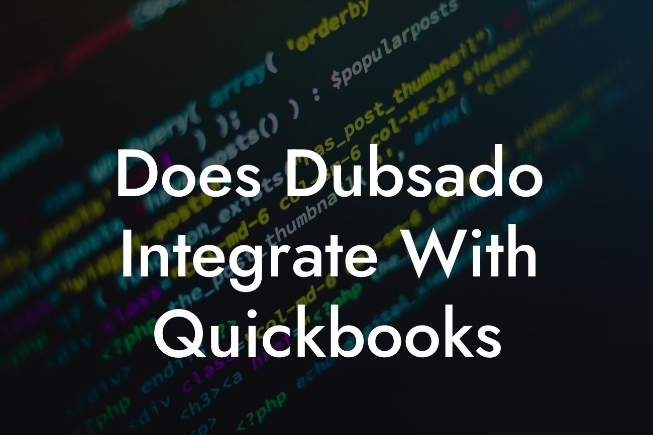 Does Dubsado Integrate With Quickbooks