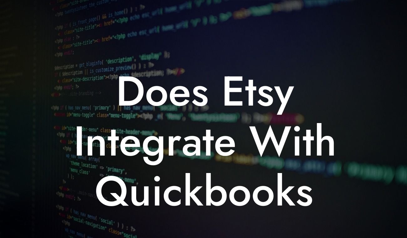 Does Etsy Integrate With Quickbooks