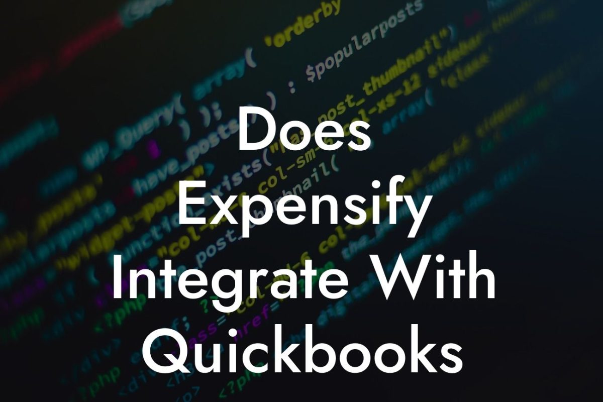 Does Expensify Integrate With Quickbooks