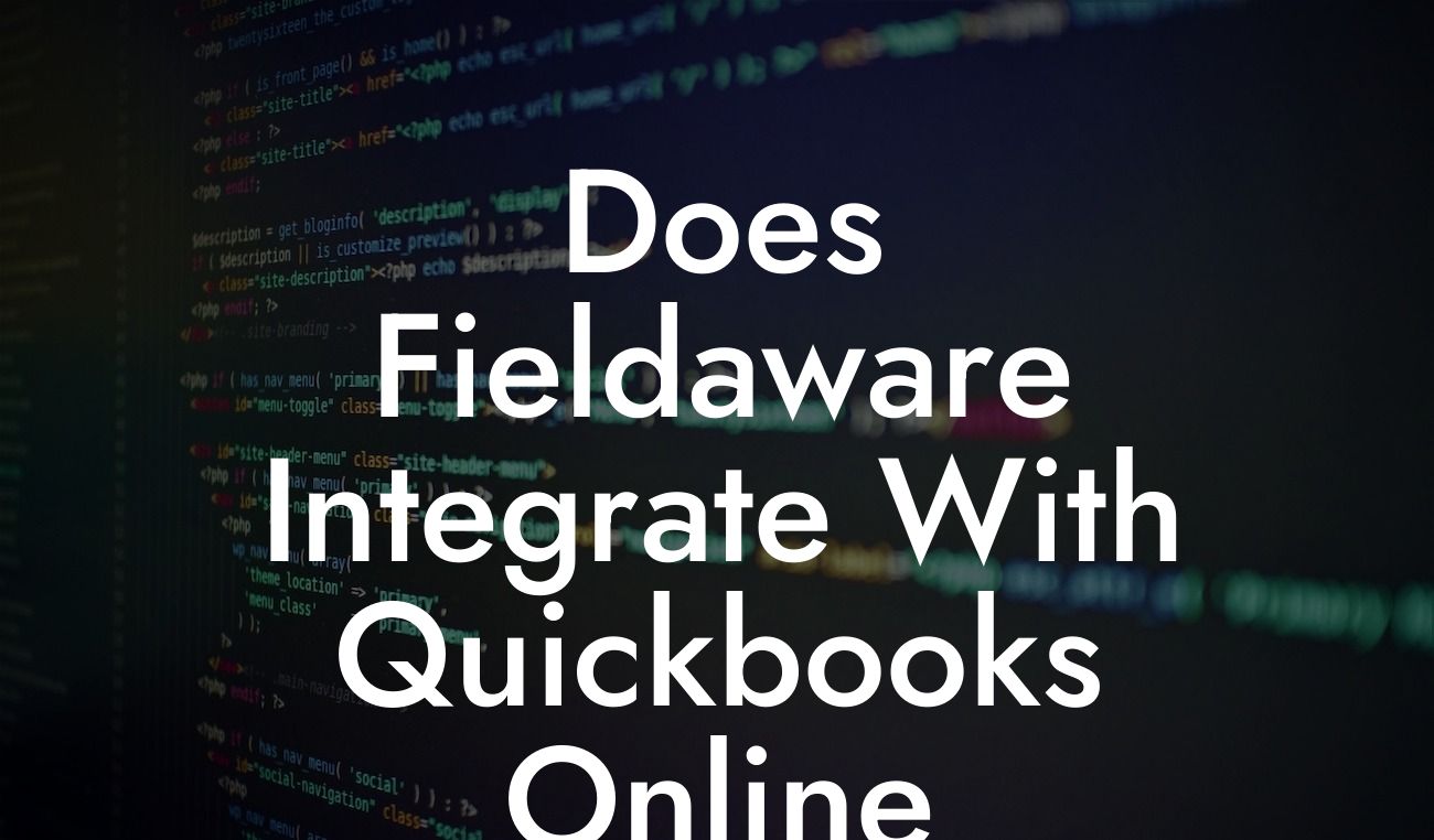 Does Fieldaware Integrate With Quickbooks Online