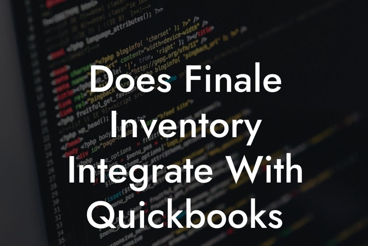 Does Finale Inventory Integrate With Quickbooks