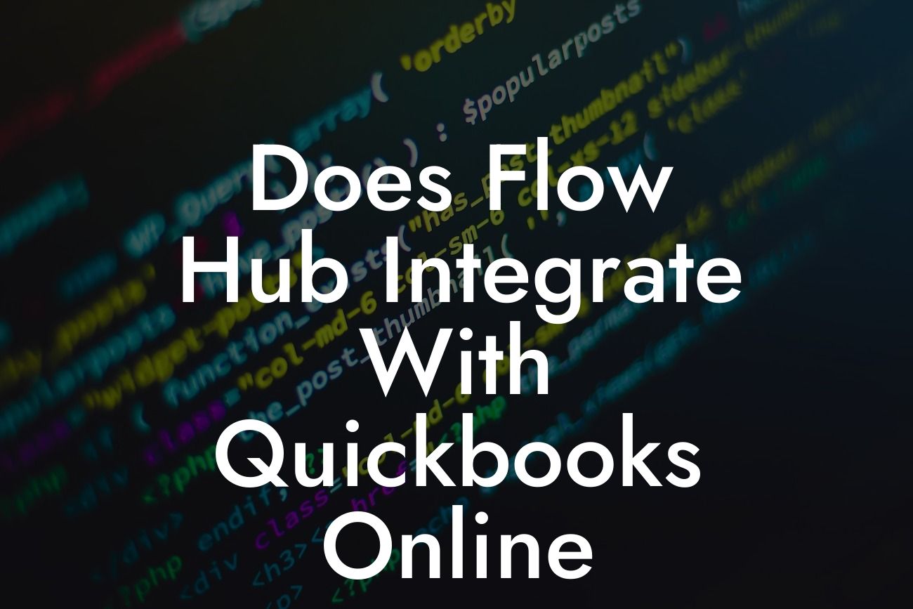 Does Flow Hub Integrate With Quickbooks Online