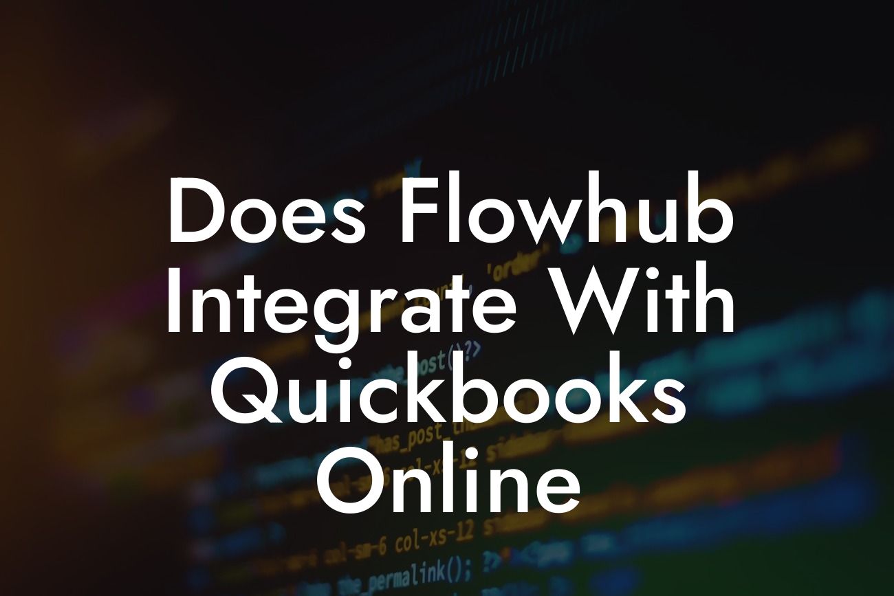 Does Flowhub Integrate With Quickbooks Online