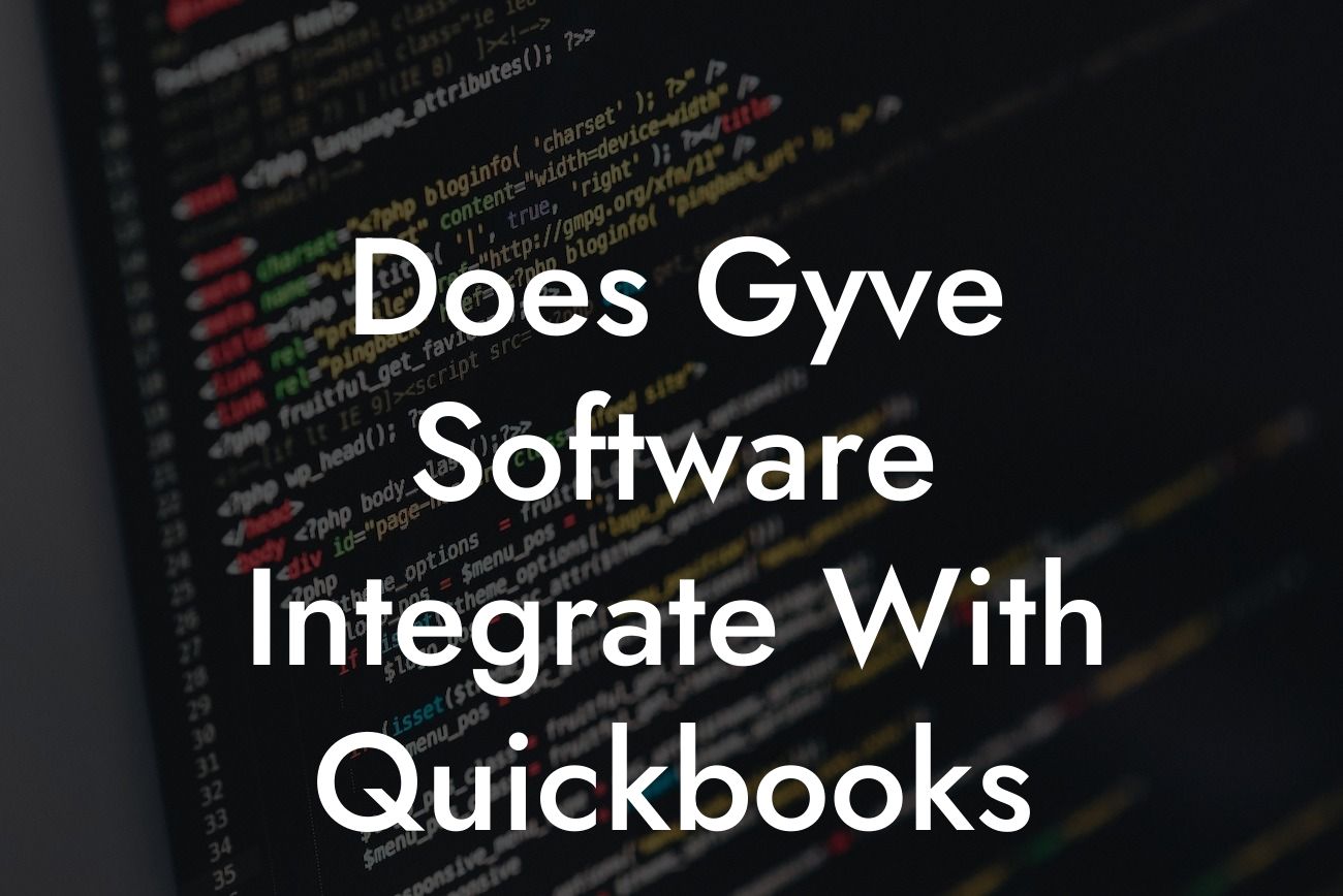 Does Gyve Software Integrate With Quickbooks