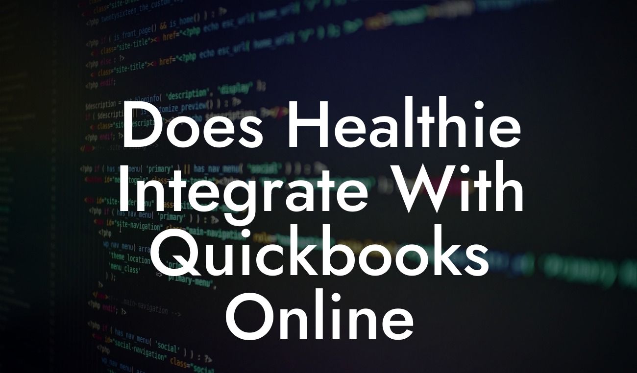 Does Healthie Integrate With Quickbooks Online